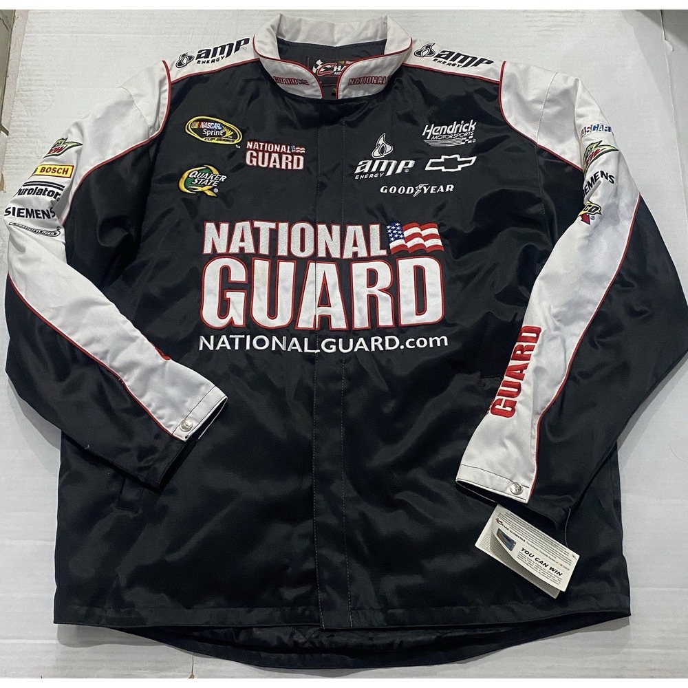 Dale Earnhardt JR Nascar National Guard Chase Authentic Jacket. NWT